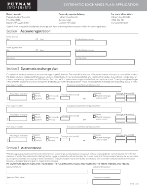 Systematic Exchange Plan Application
