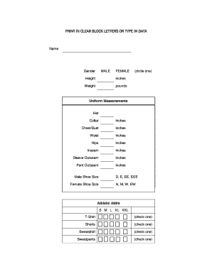 Uniform Measurement Instructions