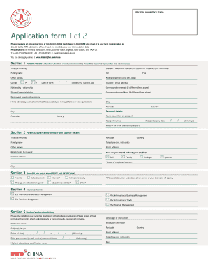 INTO China Admissions Application Form
