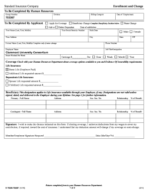 Employee Benefits Enrollment Form