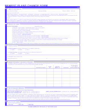 Benefit Plans Change Form