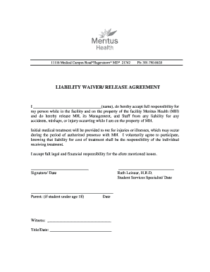 Liability Waiver Release Agreement