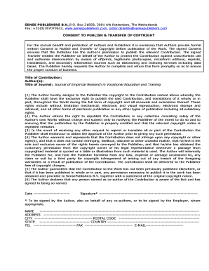 Consent to Publish & Transfer of Copyright