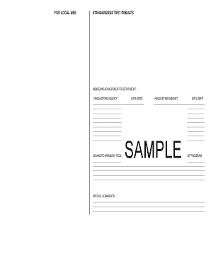 Academic Achievement Record Form