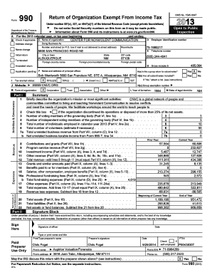 Form 990 Tax Exemption Application