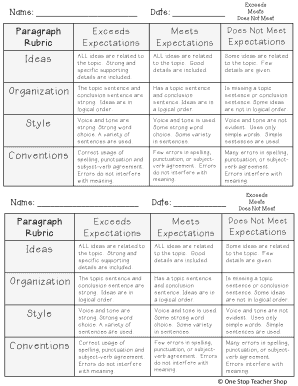 Rubric Evaluation Form