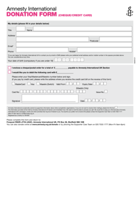 Amnesty International Donation Form