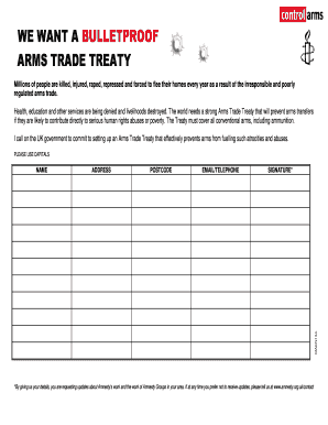 Arms Trade Treaty Petition