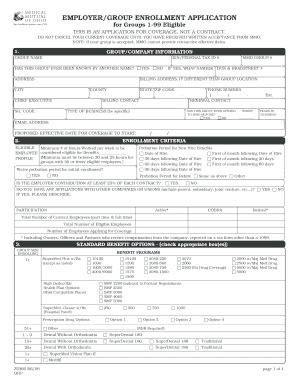 Employer Group Enrollment Application