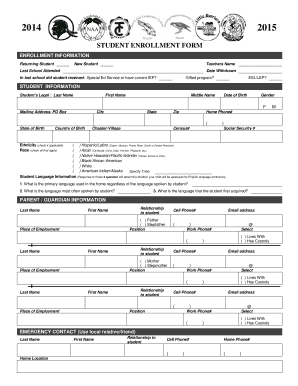 Student Enrollment Form