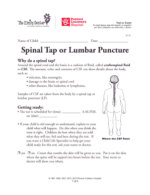 Formulario de consentimiento para punción lumbar