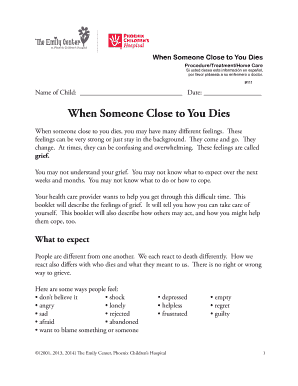 Grief Support Booklet