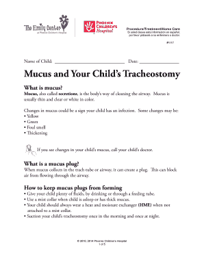 Mucus and Tracheostomy Care Guide