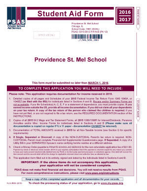 Private School Aid Form 509