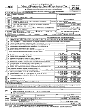 IRS Form 990 2014