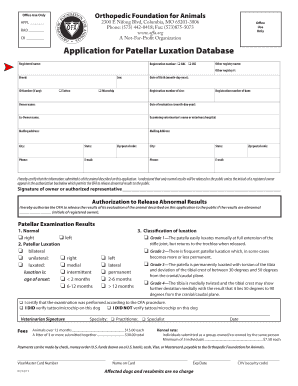 Patellar Luxation Database Application
