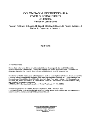 Colombia Suicide Risk Assessment Scale