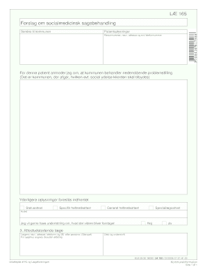 LA 165 Social Medical Case Handling Proposal