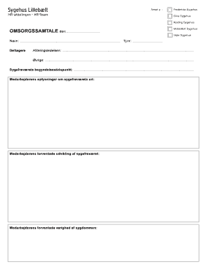Employee Care Conversation Form