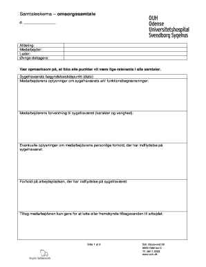 Employee Care Conversation Form