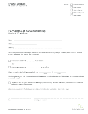 Pension Contribution Increase Agreement