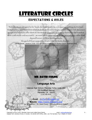 Literature Circle Role Sheets