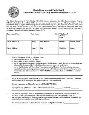 Illinois ADAP Application Form