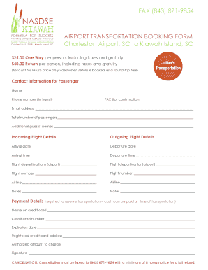 Airport Transportation Booking Form