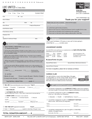 United Way Donation Form