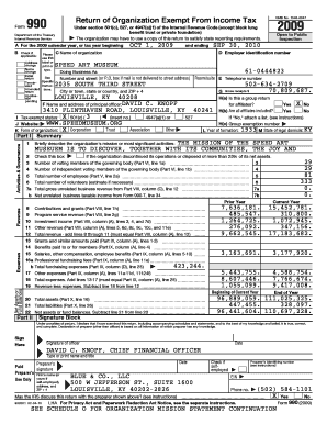Form 990 Return of Organization Exempt From Income Tax