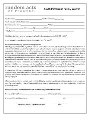 Youth Permission Form / Waiver