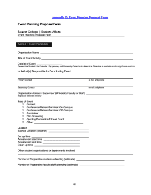 Event management proposal pdf - Appendix E Event Planning Proposal Form Event Planning - community pepperdine