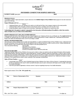 Informed Consent for Hospice Services
