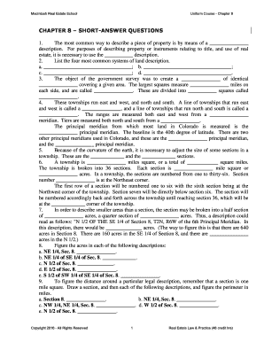 Real Estate Law and Practice Chapter 8