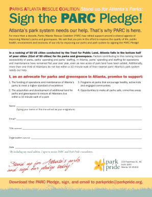 PARC Pledge for Atlanta Parks