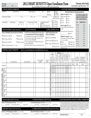 University of the Pacific Smart Benefits Open Enrollment Form