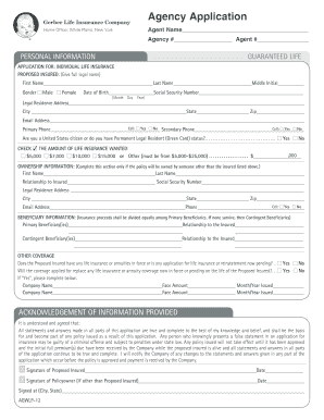Gerber Life Insurance Application