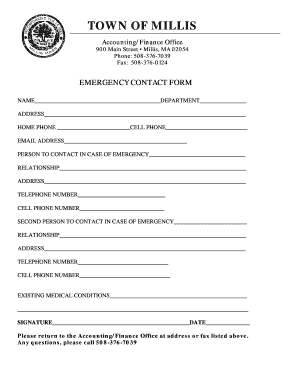 Emergency Contact Form