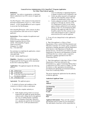 GSA SmartPay2 Program Application