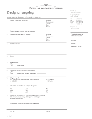 Danish Design Registration Application
