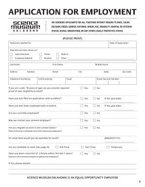 Employment Application Form