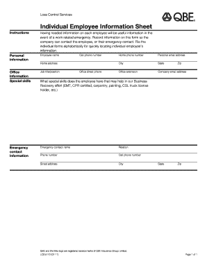 Employee Information Sheet