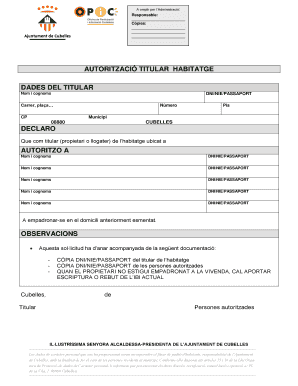 Residence Authorization Form