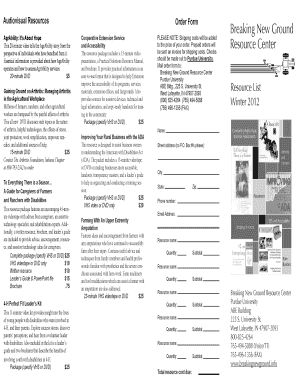 AgrAbility Resource Order Form