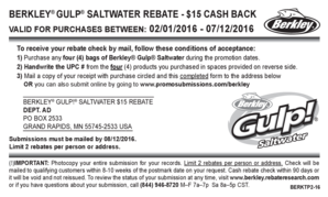 Berkley Gulp Saltwater Rebate Form