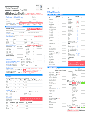BMW Certified Pre-Owned Vehicle Inspection Checklist