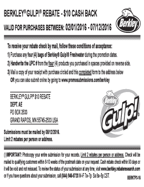 Berkley Gulp Rebate Form