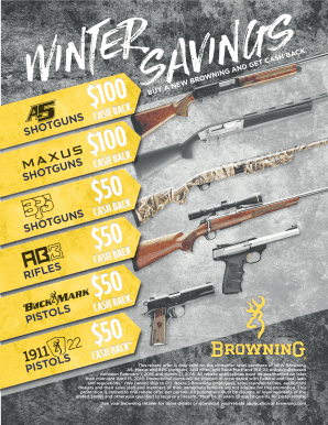 Browning Winter Savings Firearm Rebate Form