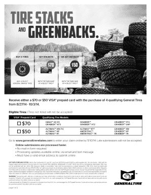 General Tire Rebate Form