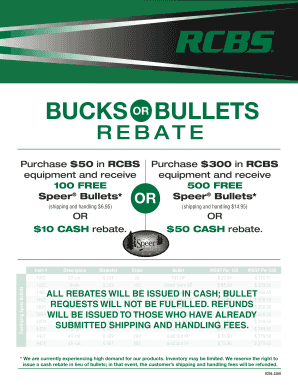 RCBS Bullets Rebate Form